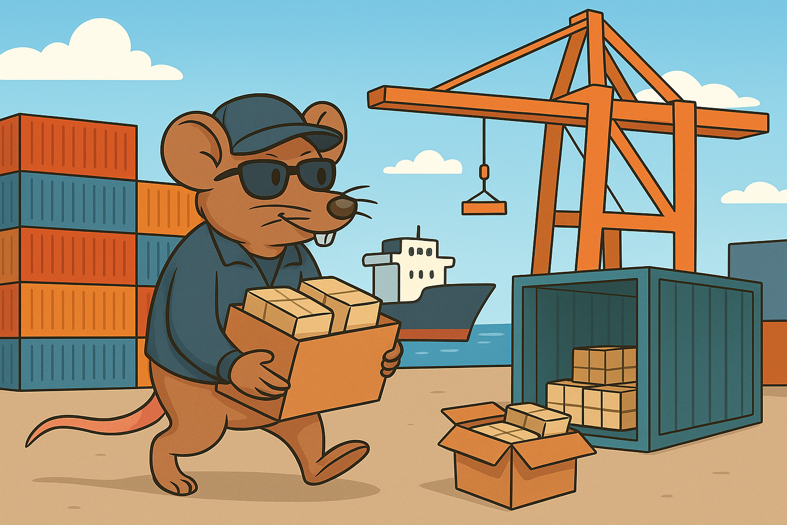 ilustrasi gambar penyelundupan AI